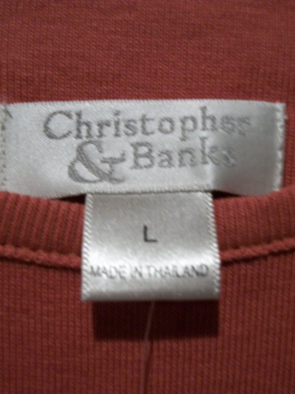 Christopher & Banks NWT Vintage Fall Raccoon with Leaves All Cotton Tee Sz L - Picture 6 of 6